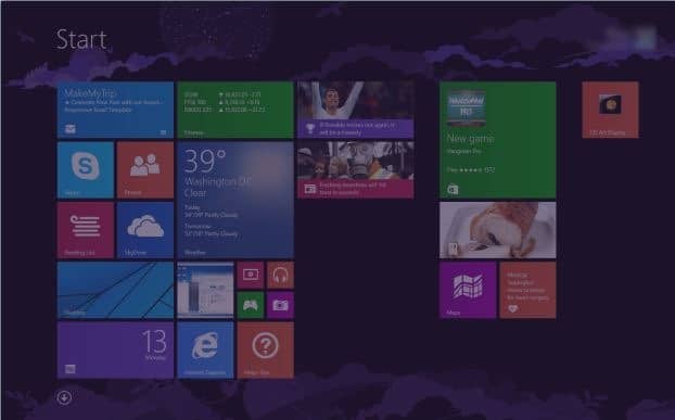 Rendre l'écran de démarrage transparent dans Windows 8.1