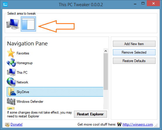Supprimer le dossier SkyDrive de l'Explorateur Windows 8.1 Picture2