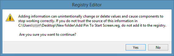 Épingler le début à tous les types de fichiers dans Windows 8.1 Step4