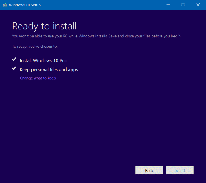Réinstaller Windows 10 sans perte de données step11
