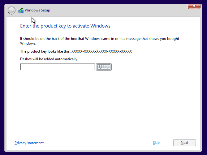 Activez Windows 10 après une nouvelle installation
