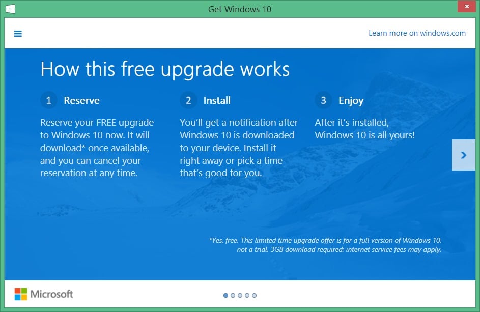 Supprimer Get Windows 10 de la barre des tâches Étape 3
