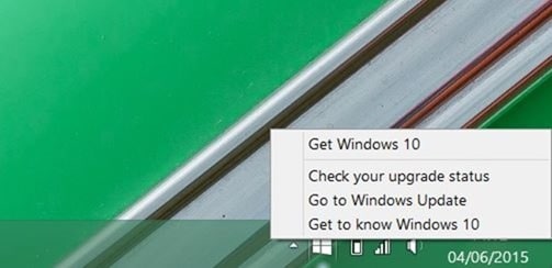 Supprimer Get Windows 10 de la barre des tâches Step2