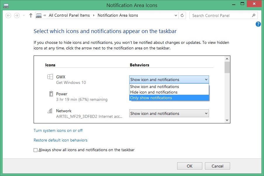 Supprimer Get Windows 10 de la barre des tâches step7