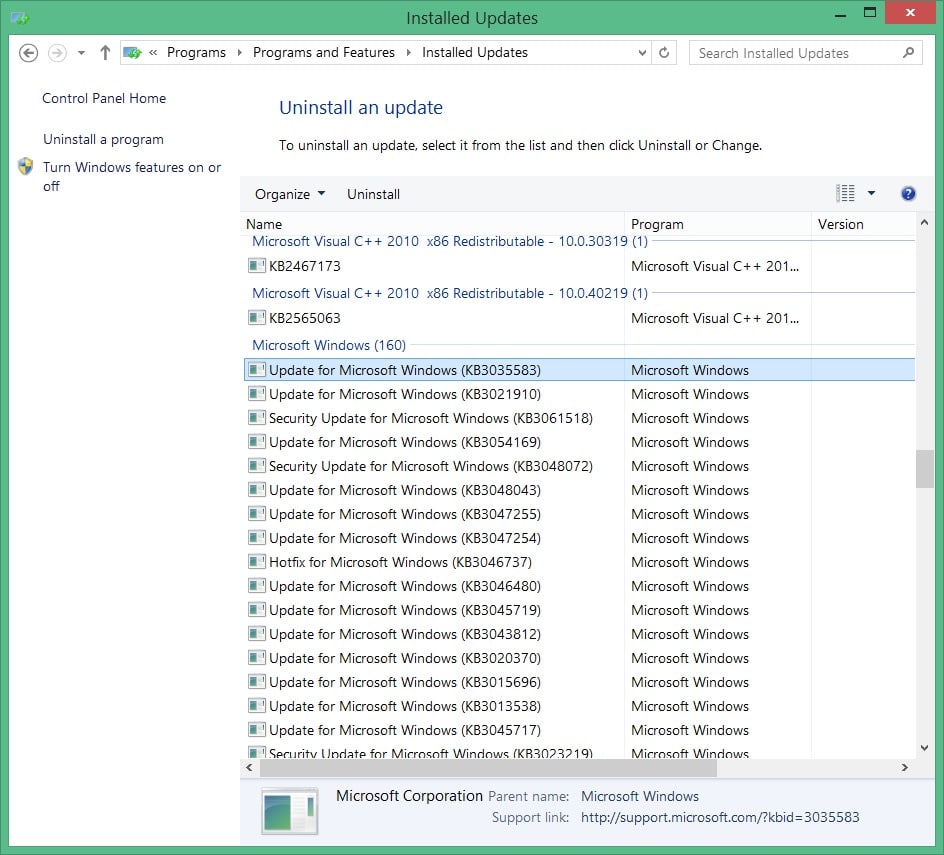 Supprimer Get Windows 10 de la barre des tâches étape 10