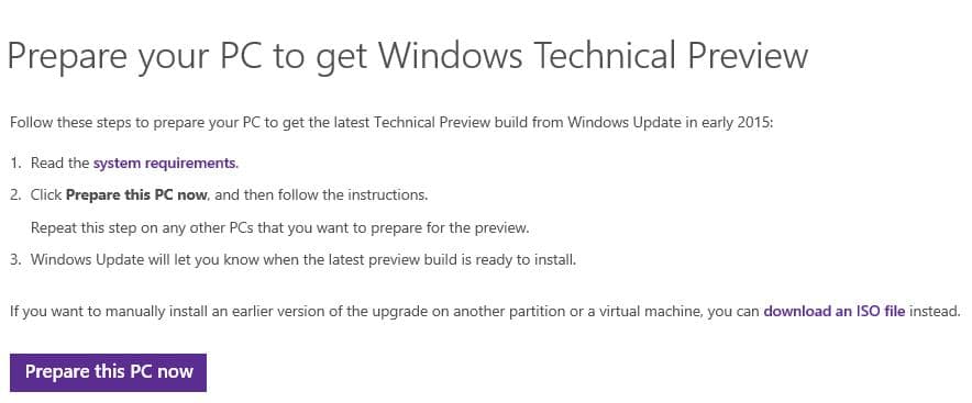 Obtenez Windows 10 via la mise à jour sur Windows 7
