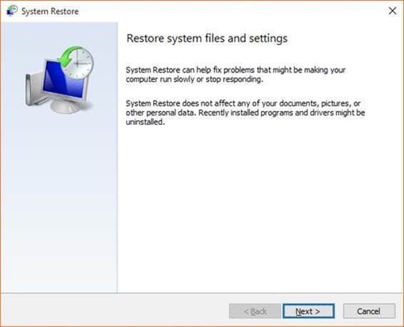Créer un point de restauration dans Windows 10 étape 10