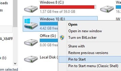 Verrouiller le lecteur ou la partition sur la barre des tâches dans l'image 1 de Windows 10