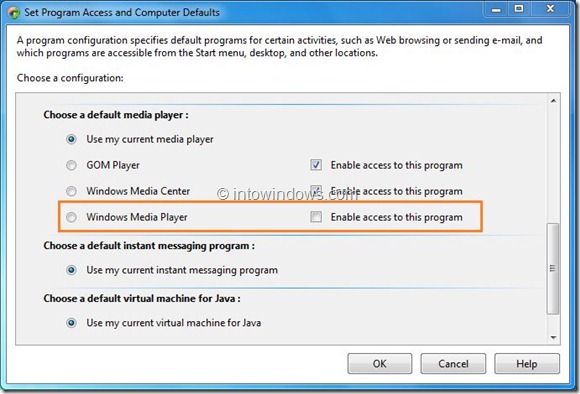 Supprimer les entrées du lecteur Windows Media du menu contextuel Étape 5