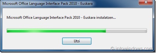 Comment installer et activer le pack d'interface linguistique dans Office 2010, étape 2