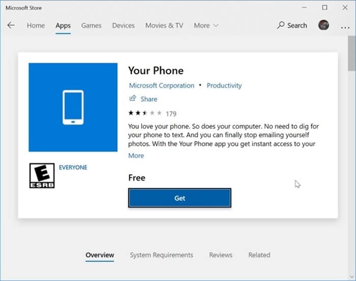 Désinstallez ou réinstallez l'application Votre téléphone dans Windows 10 pic3