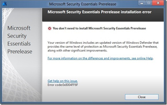 Installez Microsoft Security Essentials dans l'image Windows 8