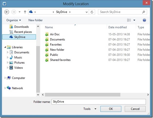 Enregistrer des documents Office 2010 dans SkyDrive Picture2