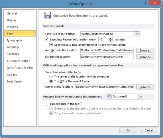 Enregistrer des documents Office 2010 dans SkyDrive Picture3