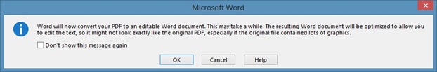 Modifier le PDF dans Office 2013 Image 1