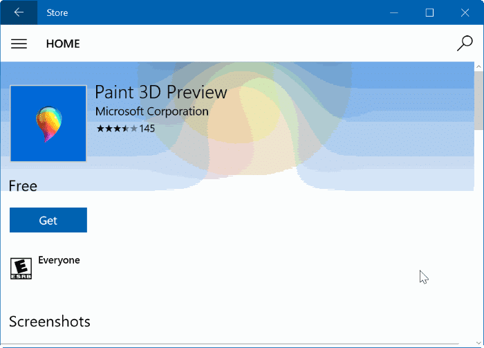 désinstaller ou réinstaller Paint 3D Windows 10 pic5