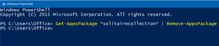 Réinstaller Microsoft Solitaire Collection dans Windows 10 étape 3.1