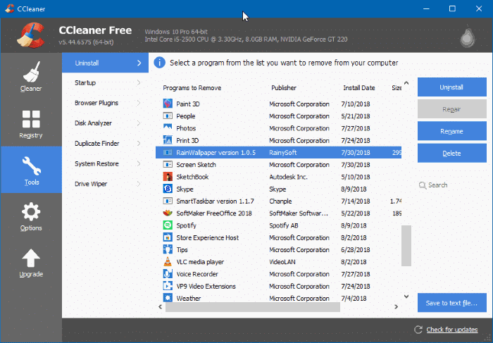 Désinstallez les programmes qui ne seront pas désinstallés dans Windows 10 pic3
