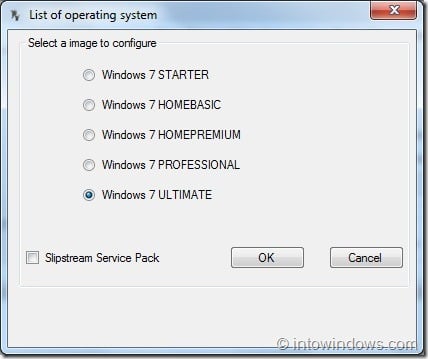 Slipstream Internet Explorer 9 dans Windows 7 Step2