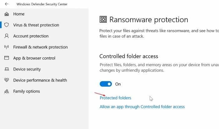 activer la protection contre les ransomwares intégrée à Windows 10 pic05