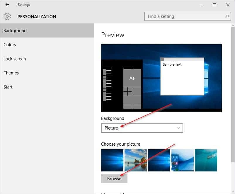Changer le fond d'écran de votre bureau Windows 10 step2