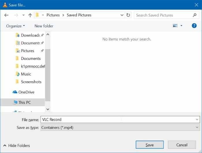 enregistrer l'écran Windows 10 à l'aide de VLC Media Player pic4