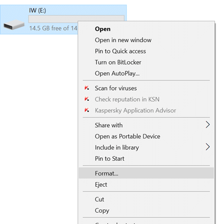 utiliser la gestion de disque pour partitionner l'USB sur Windows 10 pic3