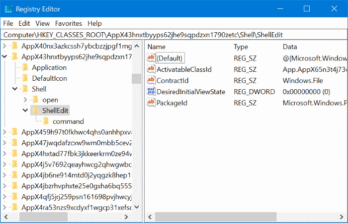supprimer modifier avec photo du menu contextuel de Windows 10 pic4