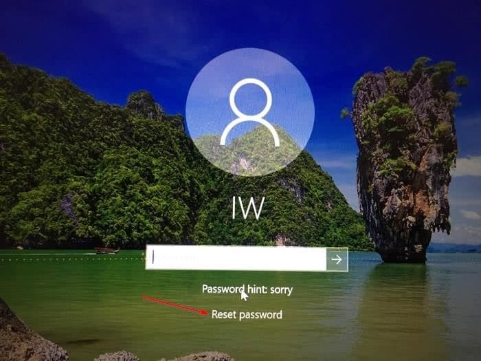 changer le mot de passe Windows 10 oublié pic2