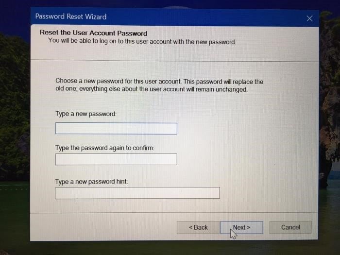 changer le mot de passe Windows 10 oublié pic5