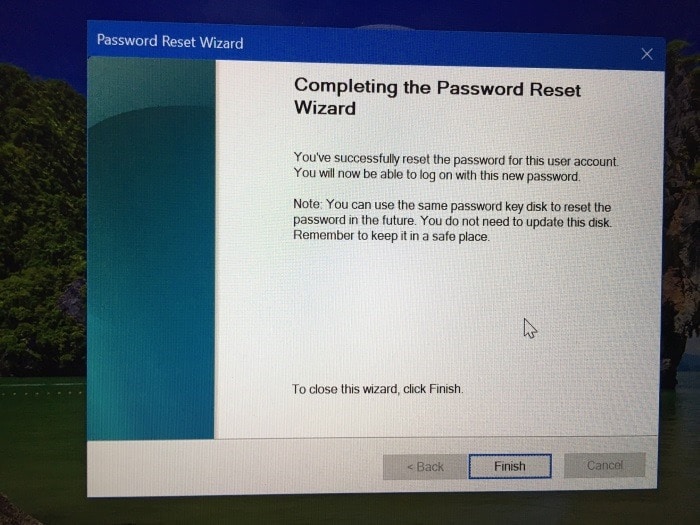 changer le mot de passe Windows 10 oublié pic6