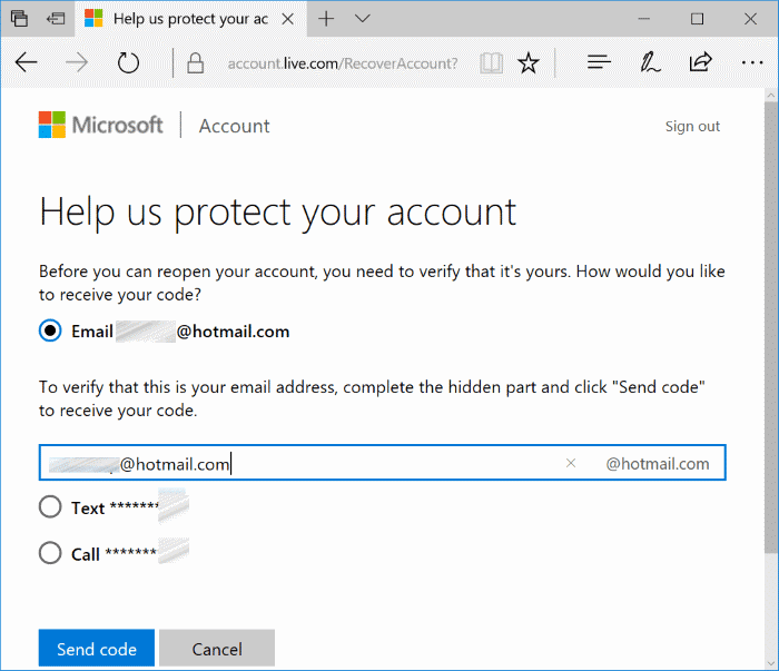rouvrir le compte Microsoft fermé pic2