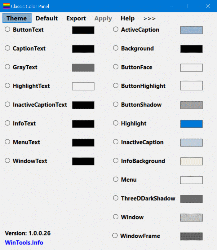 Panneau de couleur classique pour Windows 10 pic2
