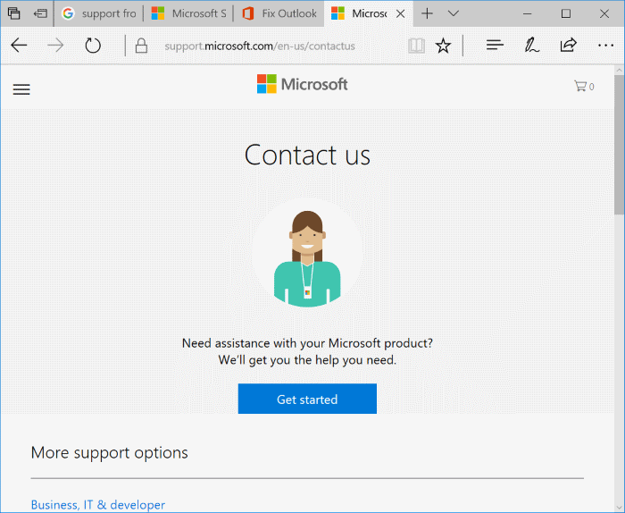 discuter avec le support Microsoft en ligne pic2