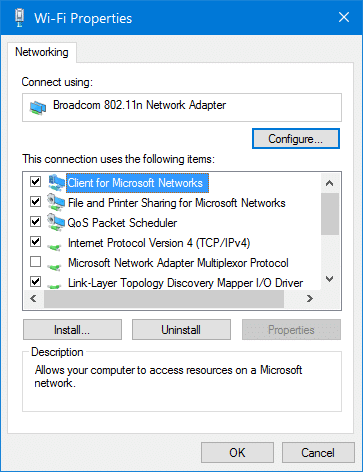 désactiver le wifi lorsque le câble Ethernet est connecté dans Windows 10 pic5