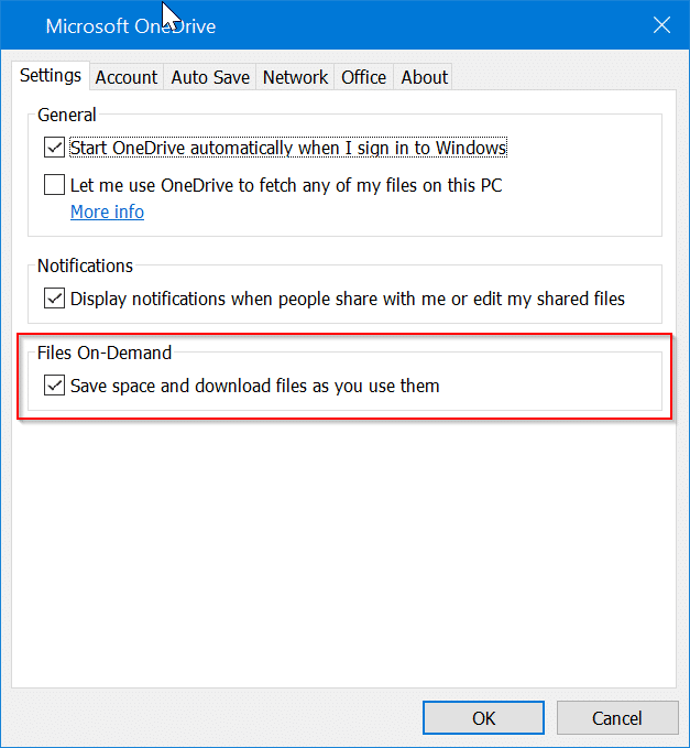 activer ou désactiver les fichiers onedrive à la demande dans Windows 10 pic4