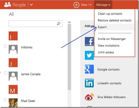 Importez les contacts Outlook.com dans Gmail Étape 13