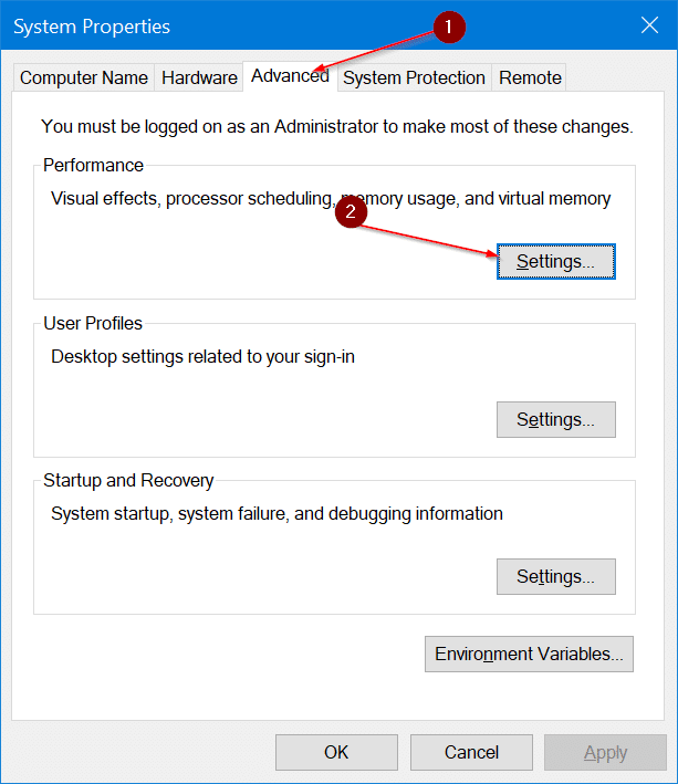 désactiver les effets visuels dans Windows 10 pic2