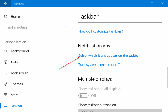 zone d'icône de la zone de notification non masquée dans Windows 10 pic3