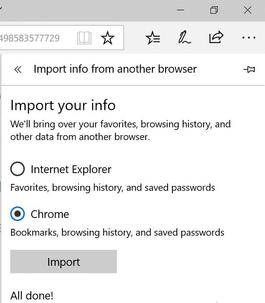 importer des mots de passe de Chrome vers Edge pic4