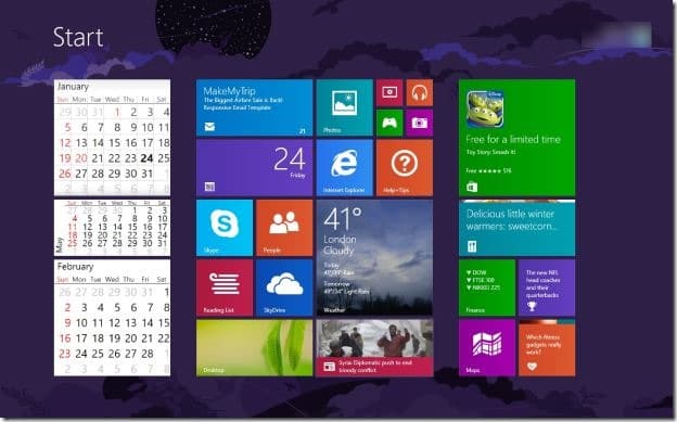 Obtenez l'écran d'accueil de Windows Live Calendar