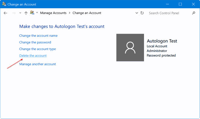 supprimer le compte administrateur dans Windows 10 pic8