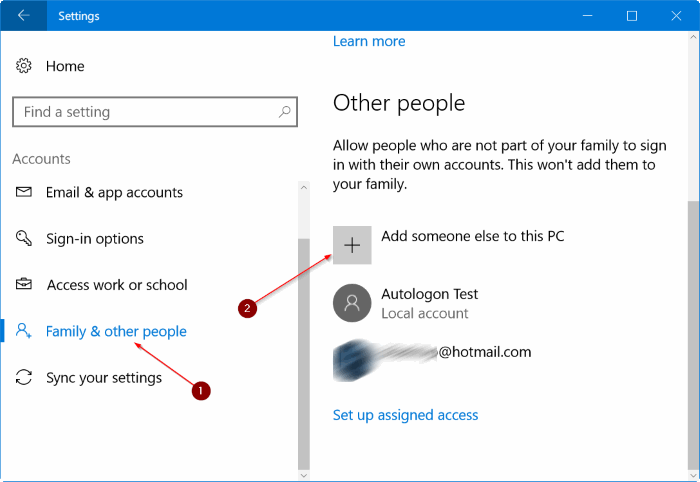 créer un nouveau compte administrateur dans Windows 10 pic1