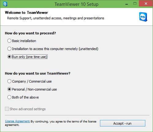 Utilisez TeamViewer sans installation sous Windows