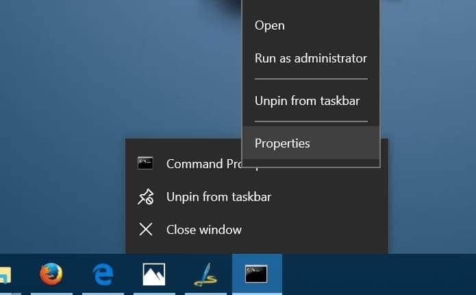 ajouter l'invite de commande d'administration à la barre des tâches dans Windows 10 pic5.1