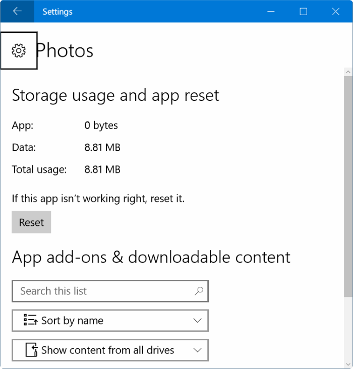 l'application photos s'ouvre lentement dans Windows 10 pic2