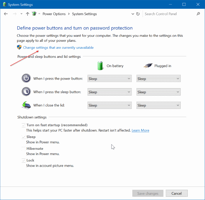 ajouter une option de mise en veille prolongée au menu d'alimentation dans Windows 10 Démarrer pic4