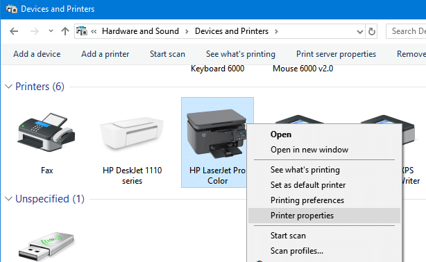 changer le nom de l'imprimante dans windows 10 pic6