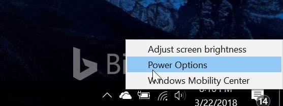 utiliser le bouton d'alimentation pour éteindre l'écran de l'ordinateur portable dans Windows 10 pic1