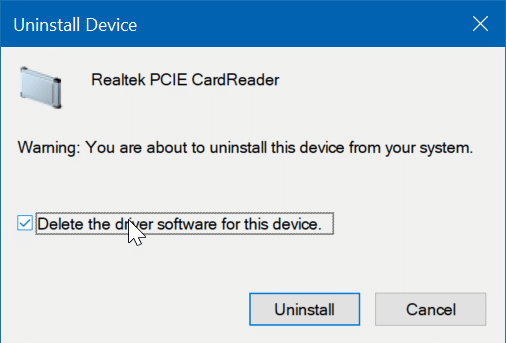 La carte SD ne s'affiche pas dans l'explorateur de fichiers Windows 10 pic10